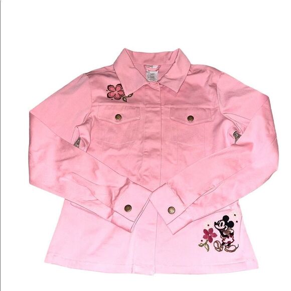 Vintage Disney Shopping Pink Mickey Mouse Embroidered Jacket - Picture 8 of 15